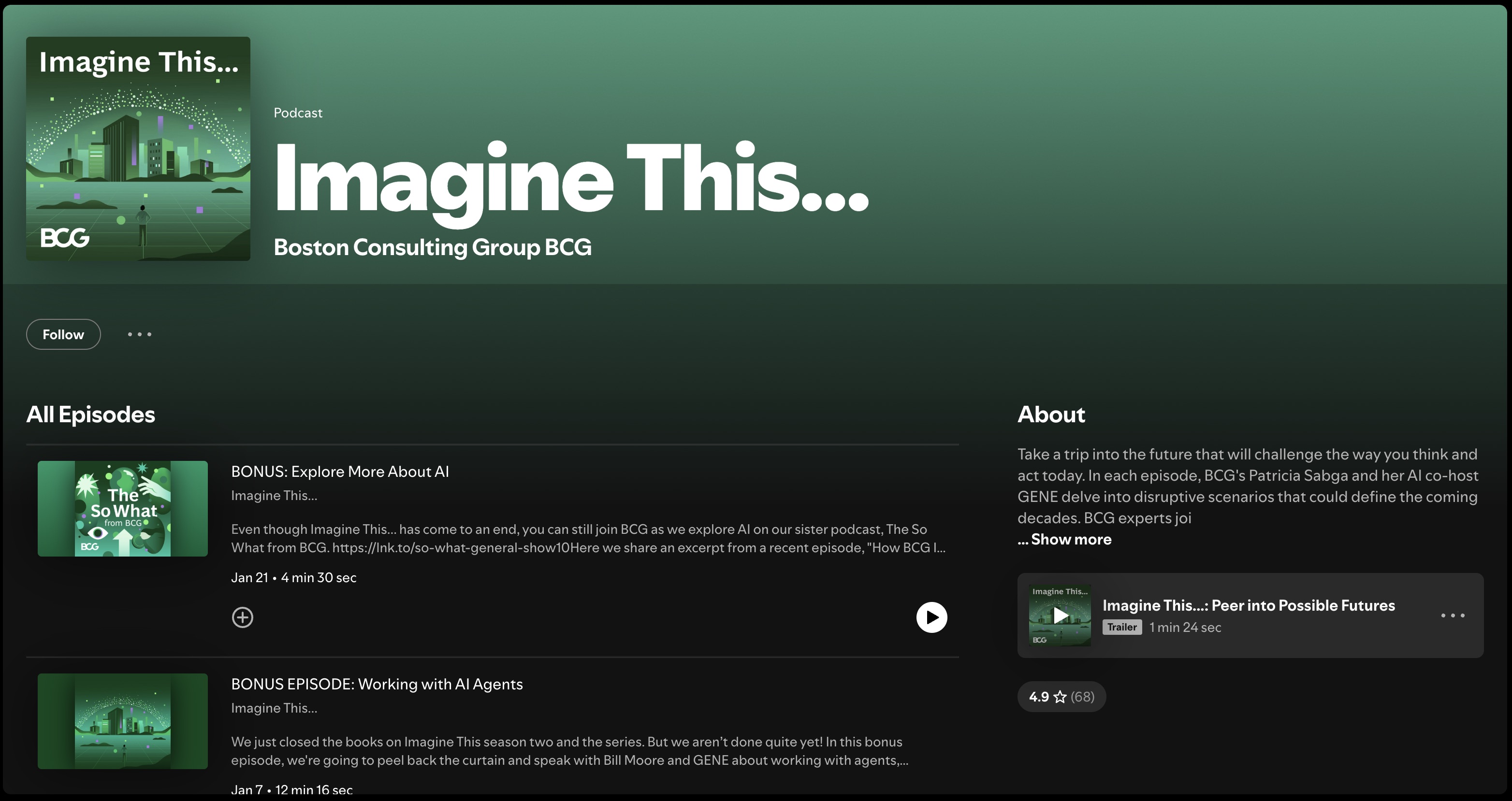 Imagine This podcast on Spotify — 4.9 stars, 52 episodes